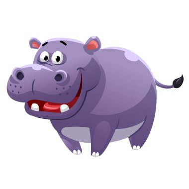 Hippopotamus karikatür tarzı