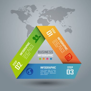 Renkli üçgen infografik