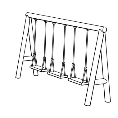 Salıncak karikatür tarzı