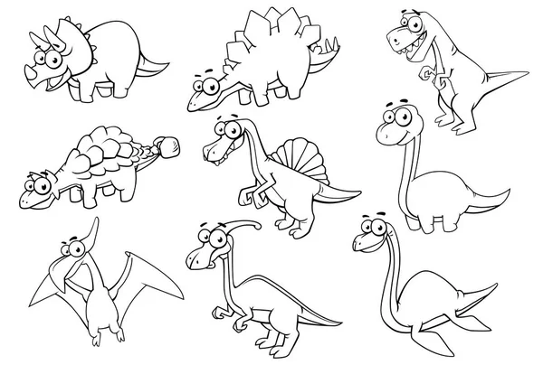 Колекція динозаврів — стоковий вектор