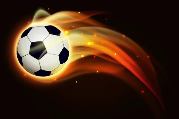 Fuego Fútbol — Vector de stock