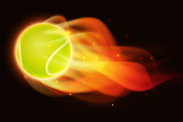 Огненный теннис — стоковый вектор