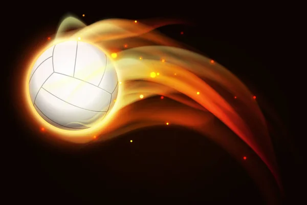 Voleibol de fuego — Archivo Imágenes Vectoriales