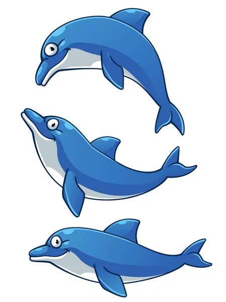 Dolphin kreslený — Stockový vektor