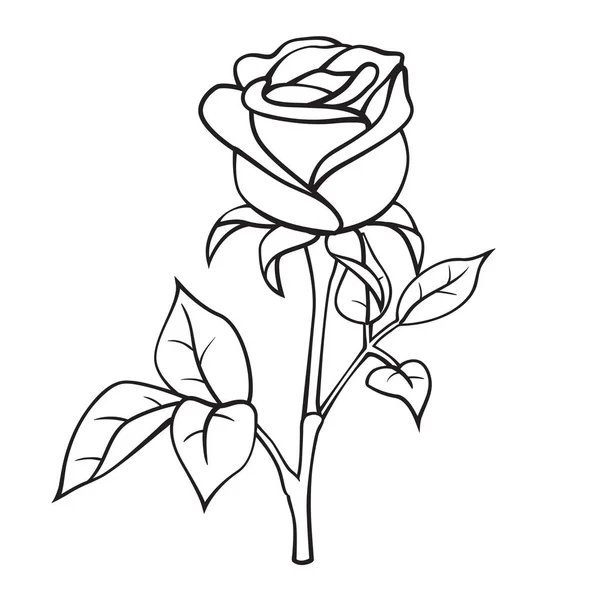 Estilo de dibujos animados Rose — Vector de stock