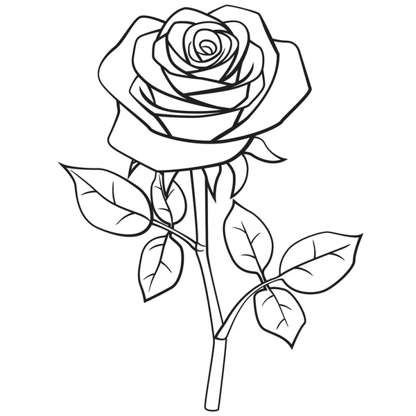 Estilo de dibujos animados Rose — Vector de stock