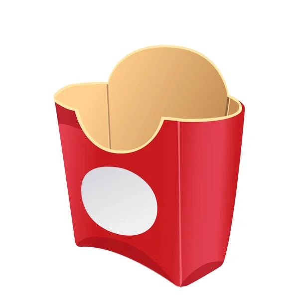 Üres a francia Fries papír Box — Stock Vector