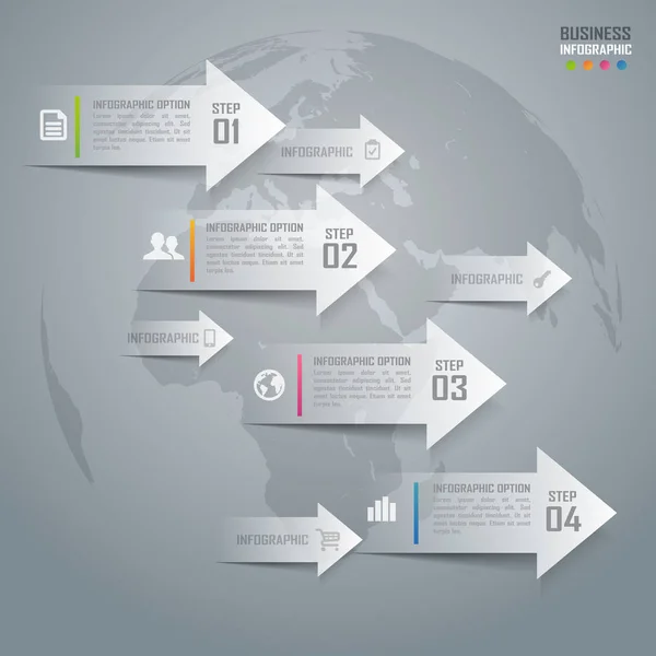 Luxus-Pfeil-Infografik — Stockvektor