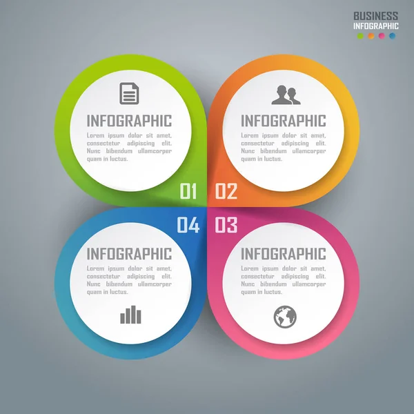 Colorida infografía — Vector de stock