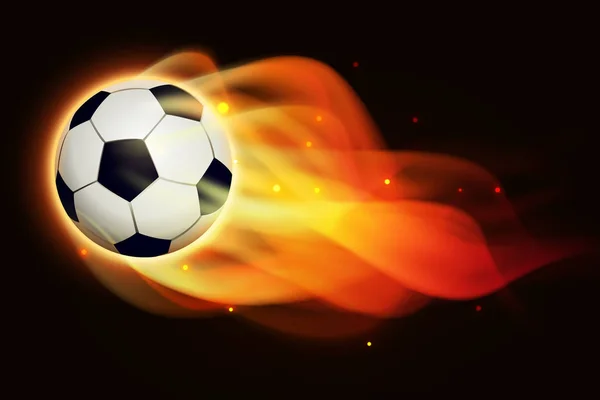 Fire football — Stock Vector