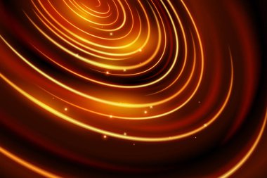 Parlayan sihirli ışığı efekti ve uzun yollar hareket ateş