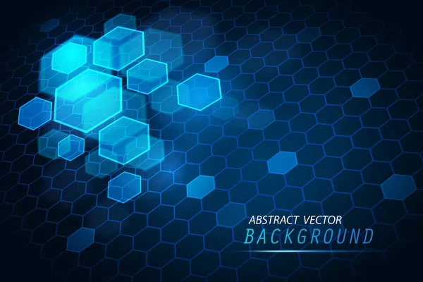Zusammenfassung Der Technologischen Innovation Hexagon Design Vektor Art Hintergrund — Stockvektor