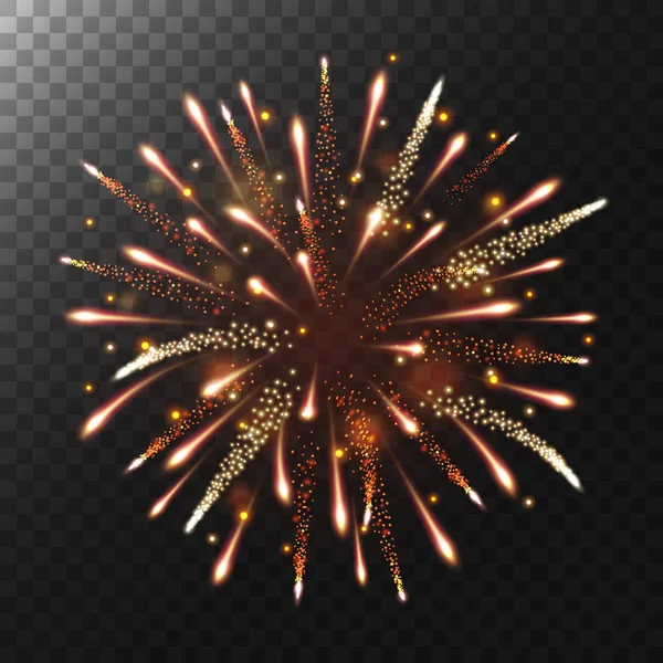Firework and light glow special effect isolated on transparent b — Stock Vector