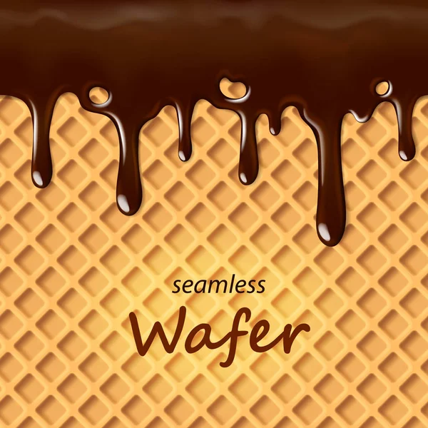 Wafer mulus dan menetes coklat berulang - Stok Vektor