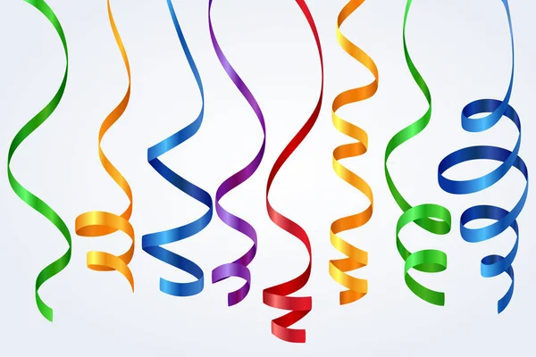 五颜六色的彩带元素，用于庆祝或党艺作品 — 图库矢量图片