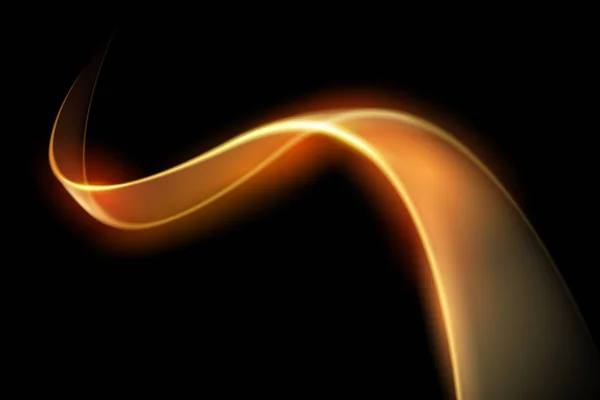 Brilhante efeito de luz mágica e longas trilhas de movimento de fogo — Vetor de Stock