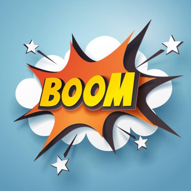 Boom konuşma balonu Kağıt sanat