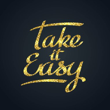 Altın glitter kolay kaligrafi el yazısı alın