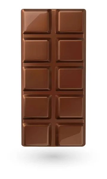 Cokelat bar diisolasi pada putih - Stok Vektor