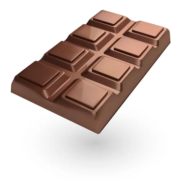 Beyaz üzerine izole edilmiş çikolata. — Stok Vektör