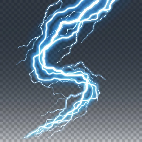 Блискавка і грім болт або електричний, блискавка і ефект іскри — стоковий вектор