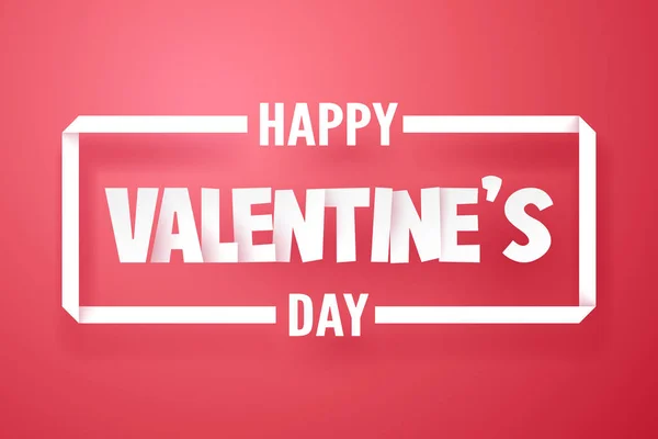 Paper art of Happy Valentine's day — Stock Vector