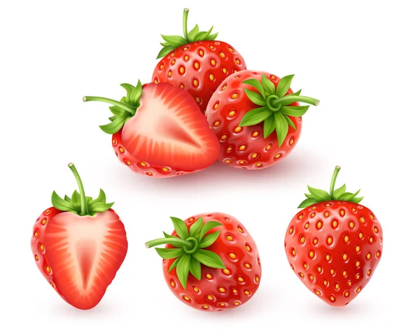 Erdbeer-Ikone — Stockvektor