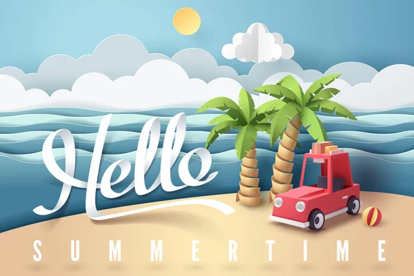 Hola, verano. — Vector de stock