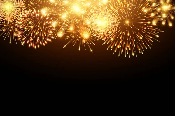 Raccolta di fuochi d'artificio e bagliore leggero effetto speciale — Vettoriale Stock