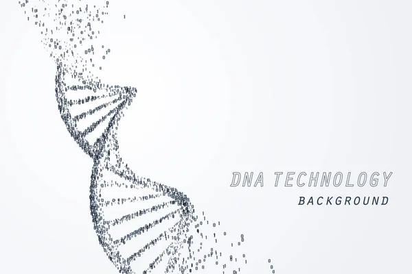 Digital dari DNA virtual, teknologi dan konsep medis - Stok Vektor