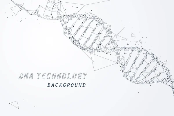 Cadre de fil d'ADN virtuel, technologie et concept médical — Image vectorielle