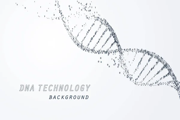 Ψηφιακή εικονική, τεχνολογία και ιατρική έννοια του DNA — Διανυσματικό Αρχείο