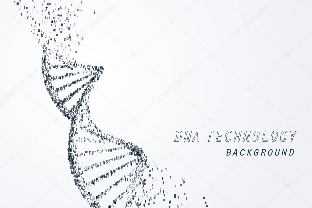 Digital of DNA virtual, technology and medical concept