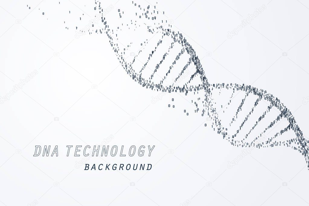 Digital of DNA virtual, technology and medical concept