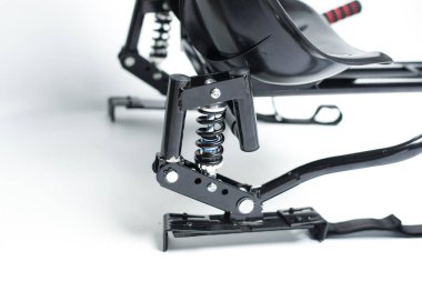 Kendini beyaz arka plan üzerinde elektrik kaykay akıllı Scooter Dengeleme Hoverboard çift tekerlek yakın çekim