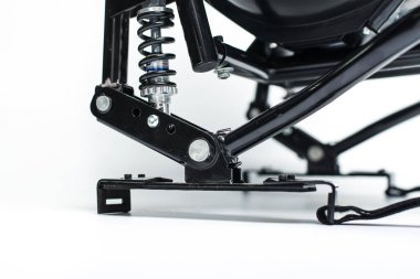 Kendini beyaz arka plan üzerinde elektrik kaykay akıllı Scooter Dengeleme Hoverboard çift tekerlek yakın çekim