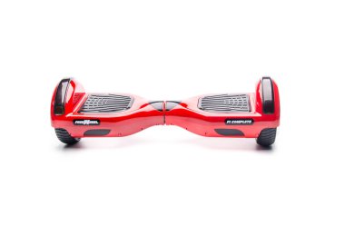 Kendini beyaz arka plan üzerinde elektrik kaykay akıllı Scooter Dengeleme Hoverboard çift tekerlek yakın çekim