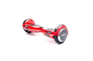Kendini beyaz arka plan üzerinde elektrik kaykay akıllı Scooter Dengeleme Hoverboard çift tekerlek yakın çekim