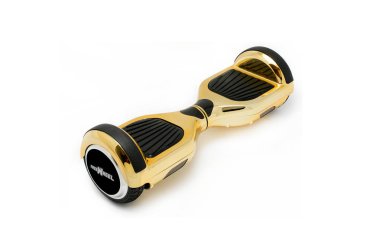 Kendini beyaz arka plan üzerinde elektrik kaykay akıllı Scooter Dengeleme Hoverboard çift tekerlek yakın çekim