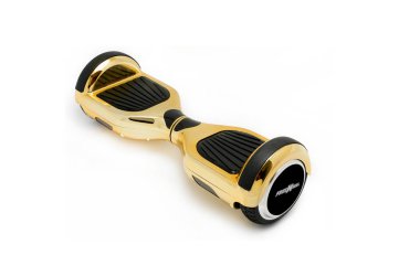 Kendini beyaz arka plan üzerinde elektrik kaykay akıllı Scooter Dengeleme Hoverboard çift tekerlek yakın çekim