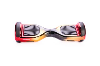 Kendini beyaz arka plan üzerinde elektrik kaykay akıllı Scooter Dengeleme Hoverboard çift tekerlek yakın çekim