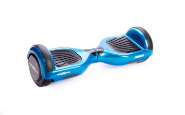 Kendini beyaz arka plan üzerinde elektrik kaykay akıllı Scooter Dengeleme Hoverboard çift tekerlek yakın çekim