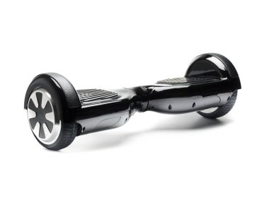 Kendini beyaz arka plan üzerinde elektrik kaykay akıllı Scooter Dengeleme Hoverboard çift tekerlek yakın çekim