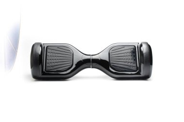 Kendini beyaz arka plan üzerinde elektrik kaykay akıllı Scooter Dengeleme Hoverboard çift tekerlek yakın çekim