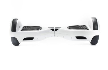 Kendini beyaz arka plan üzerinde elektrik kaykay akıllı Scooter Dengeleme Hoverboard çift tekerlek yakın çekim