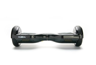 Kendini beyaz arka plan üzerinde elektrik kaykay akıllı Scooter Dengeleme Hoverboard çift tekerlek yakın çekim