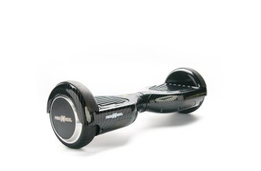Kendini beyaz arka plan üzerinde elektrik kaykay akıllı Scooter Dengeleme Hoverboard çift tekerlek yakın çekim