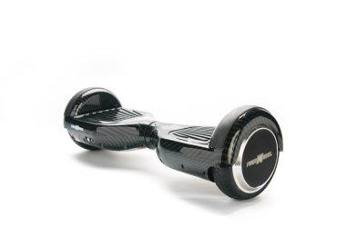 Kendini beyaz arka plan üzerinde elektrik kaykay akıllı Scooter Dengeleme Hoverboard çift tekerlek yakın çekim
