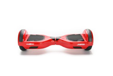 Kendini beyaz arka plan üzerinde elektrik kaykay akıllı Scooter Dengeleme Hoverboard çift tekerlek yakın çekim