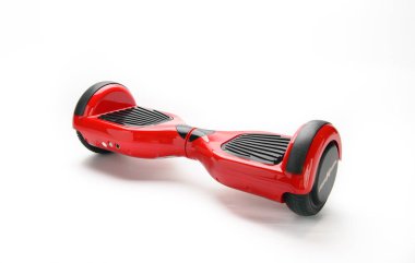 Kendini beyaz arka plan üzerinde elektrik kaykay akıllı Scooter Dengeleme Hoverboard çift tekerlek yakın çekim